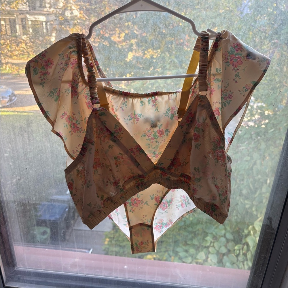 Floral Print Women's Intimate Set